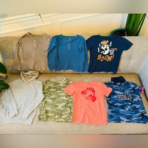 GAP Boys Size Small Clothing Lot – Henleys, Hoodie, Polo & Tees